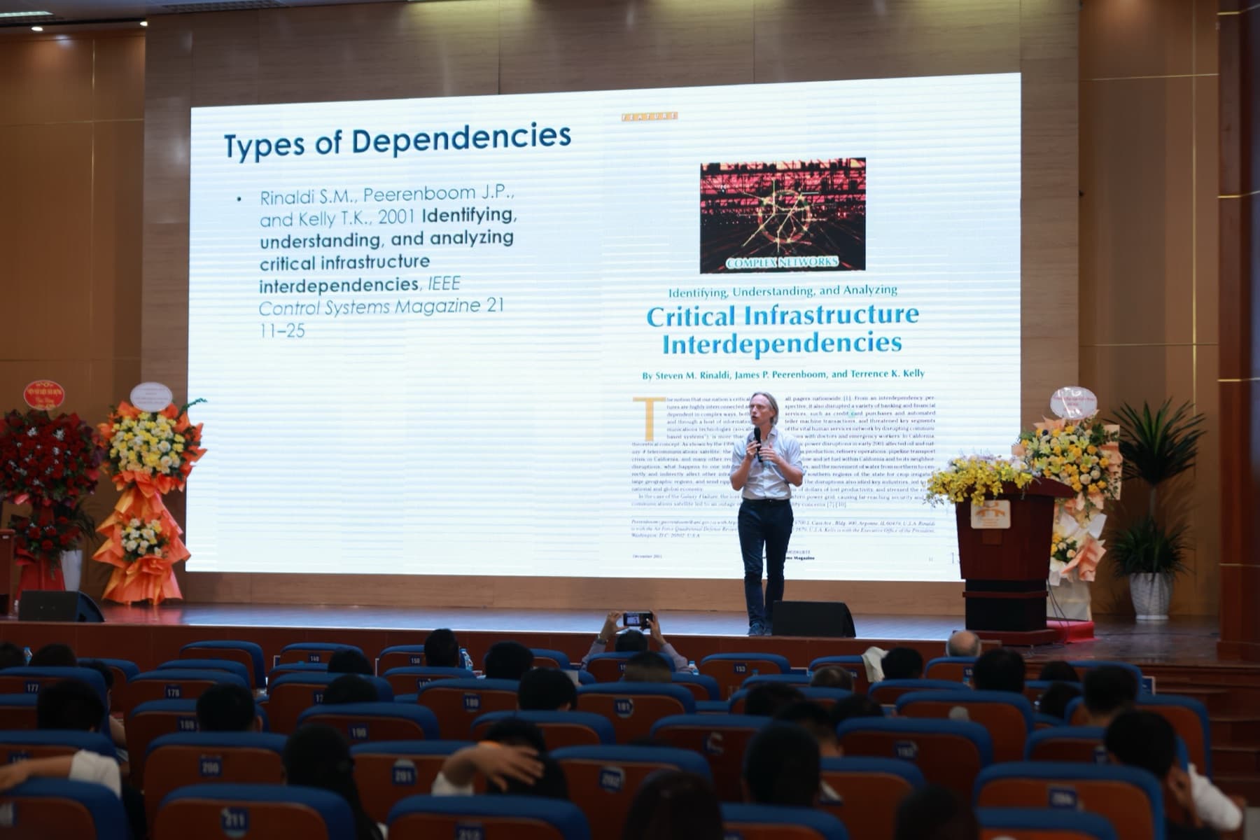 Prof. Sybil Derrible presenting on infrastructure interdependencies at ICATTI 2026
